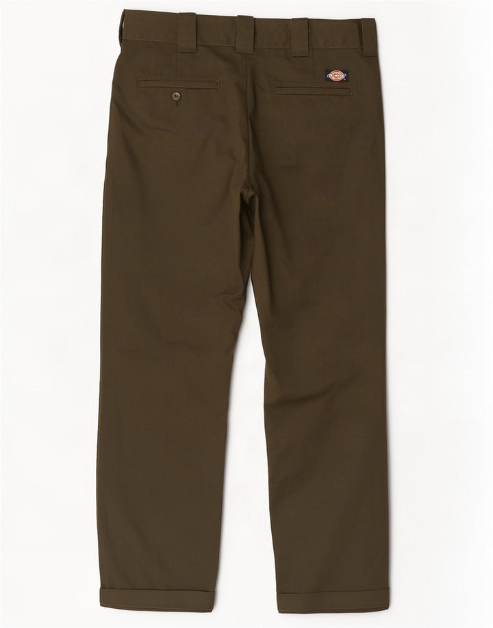 Dickies Pantalones chinos rectos y ajustados para hombre W34 L32 Poliéster caqui