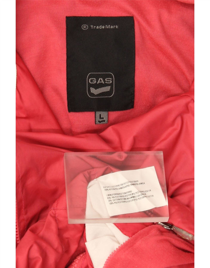 Chaqueta impermeable con capucha para mujer Gas UK 46 Grande Poliéster rosa