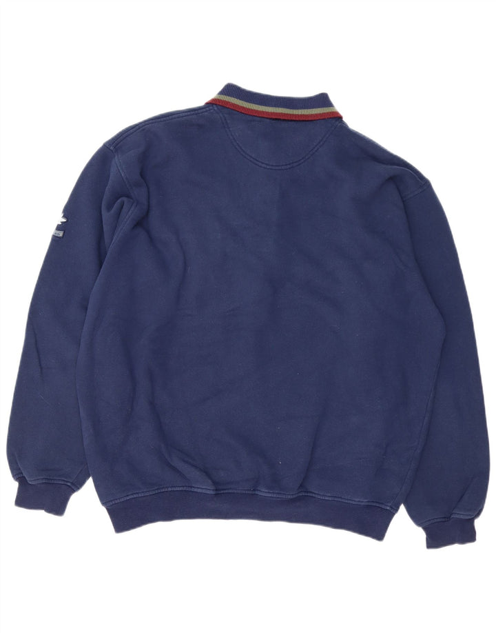 Hugo Boss Hombre Polo Neck Sudadera Jumper XL Azul Marino Algodón