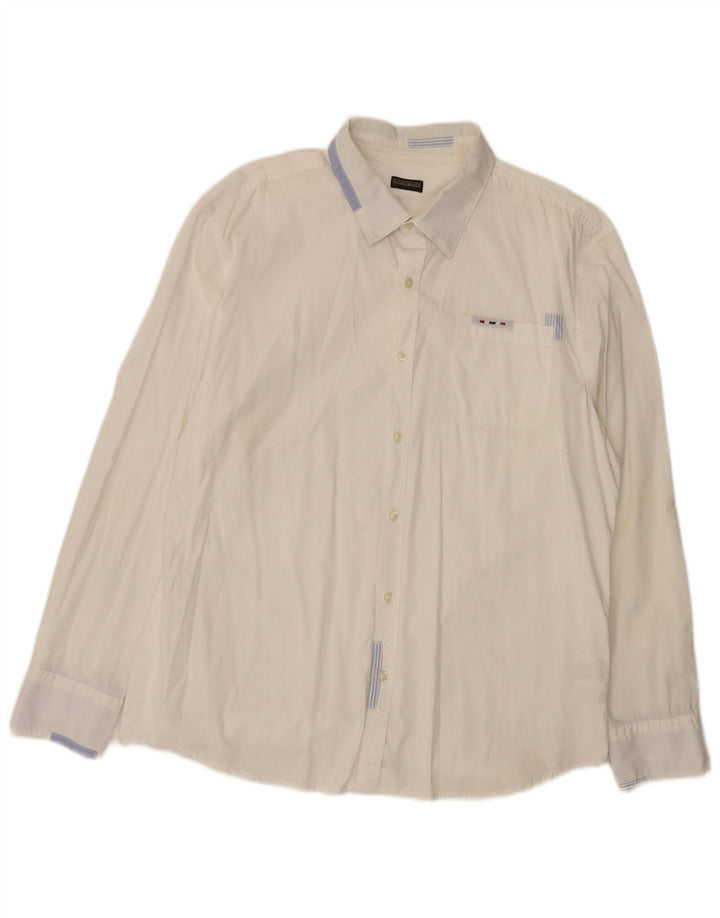 Napapijri Camisa Hombre 2XL Blanco Algodón