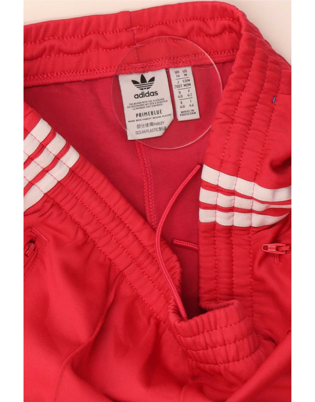 Adidas - Pantalones de chándal para mujer, talla 40, color rojo mediano