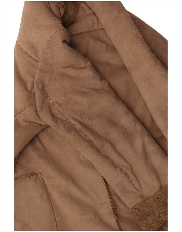 ARMANI Abrigo Sherpa para mujer Reino Unido 46 Grande Beige