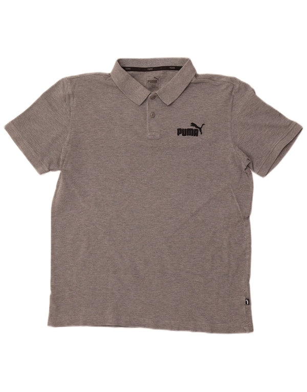 Polo PUMA para hombre de algodón gris medio