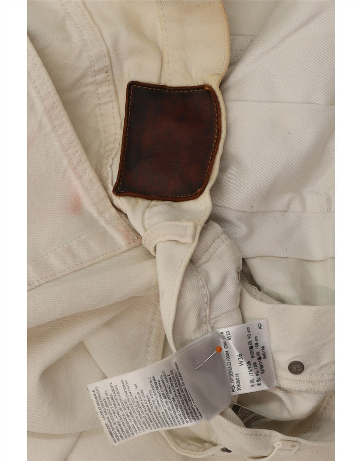 LEVI'S Pantalones cortos de mezclilla para hombre W36 Algodón blanco grande