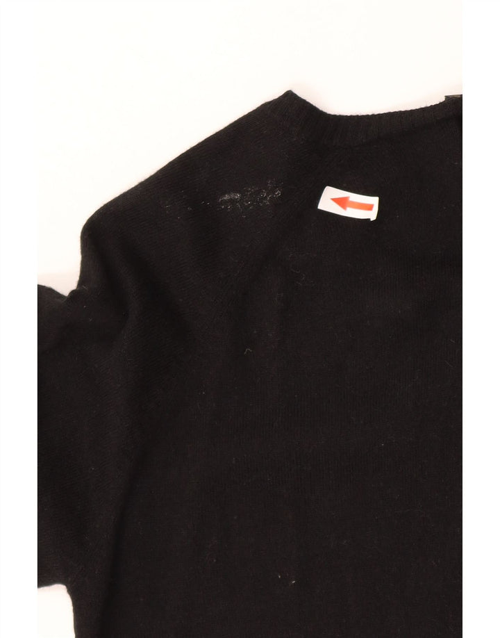 Zara Mujer Cárdigan Suéter UK 12 Medium Rayón Negro