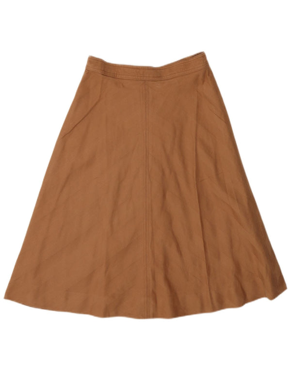 Vintage mujer A-Line falda W26 pequeño marrón