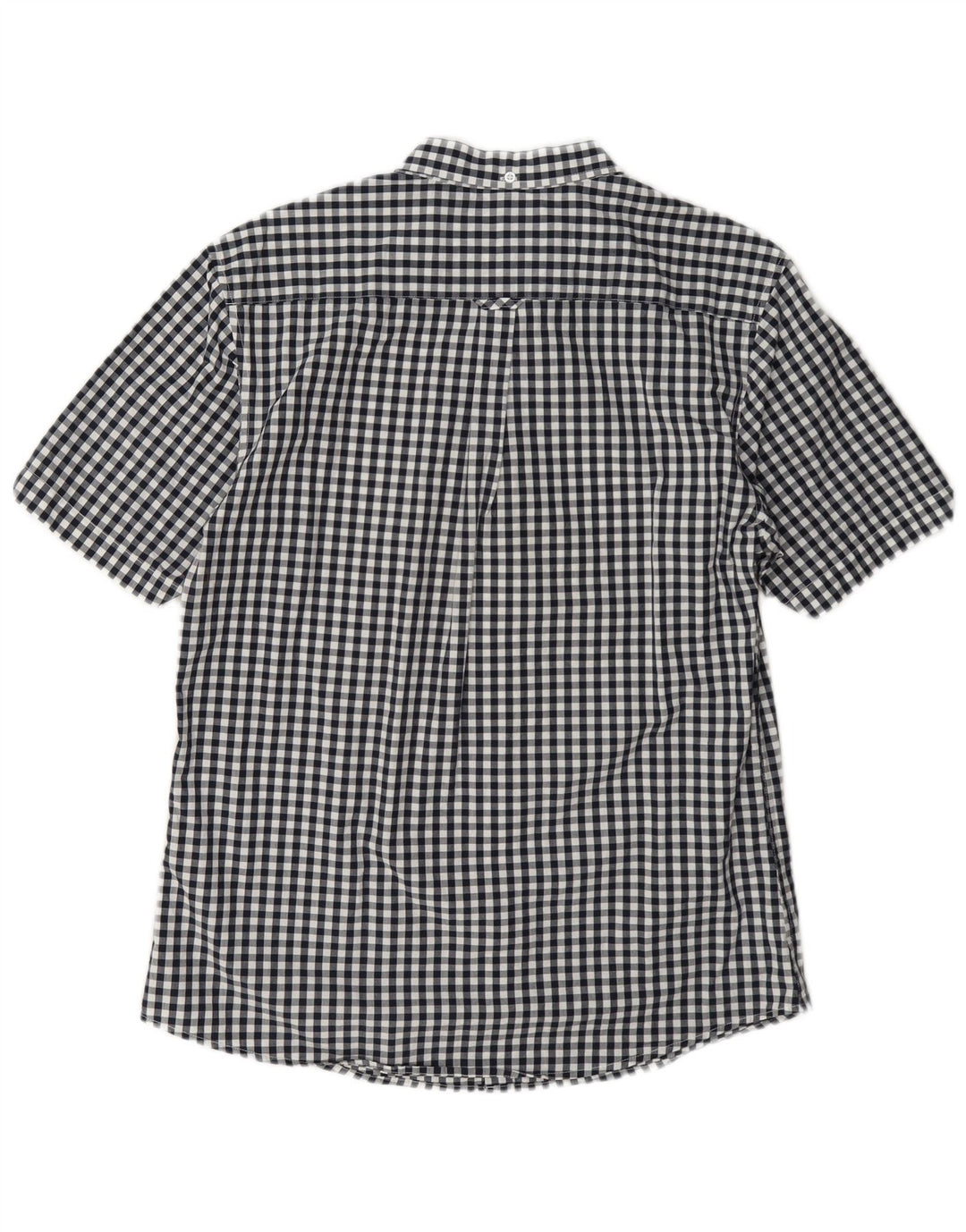 Le Shark - Camisa de manga corta para hombre (algodón a cuadros), color azul marino
