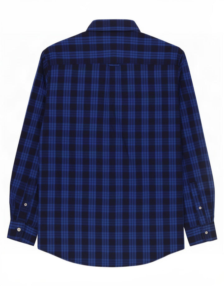 Chaps Camisa de fácil cuidado para hombre de algodón a cuadros azul marino grande