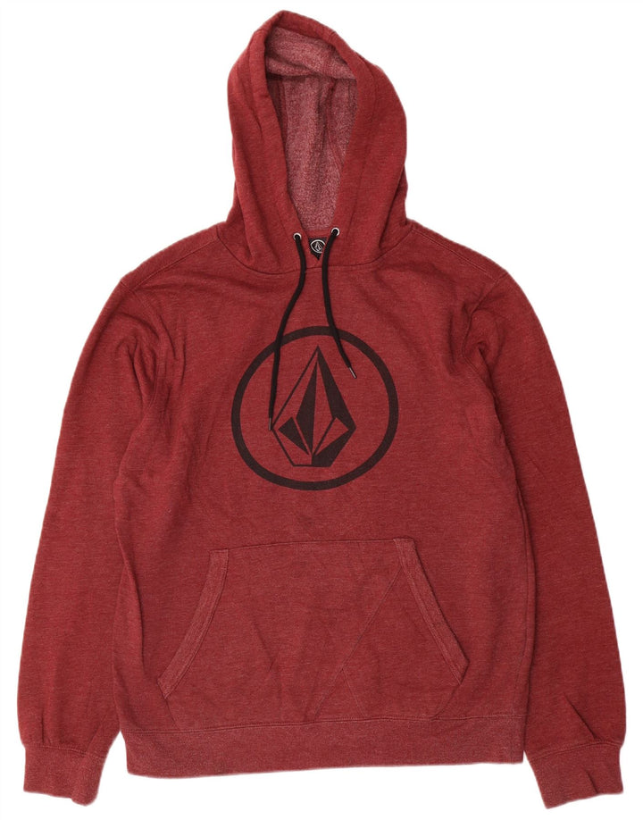 Volcom Sudadera con capucha gráfica para hombre, jersey de algodón granate mediano