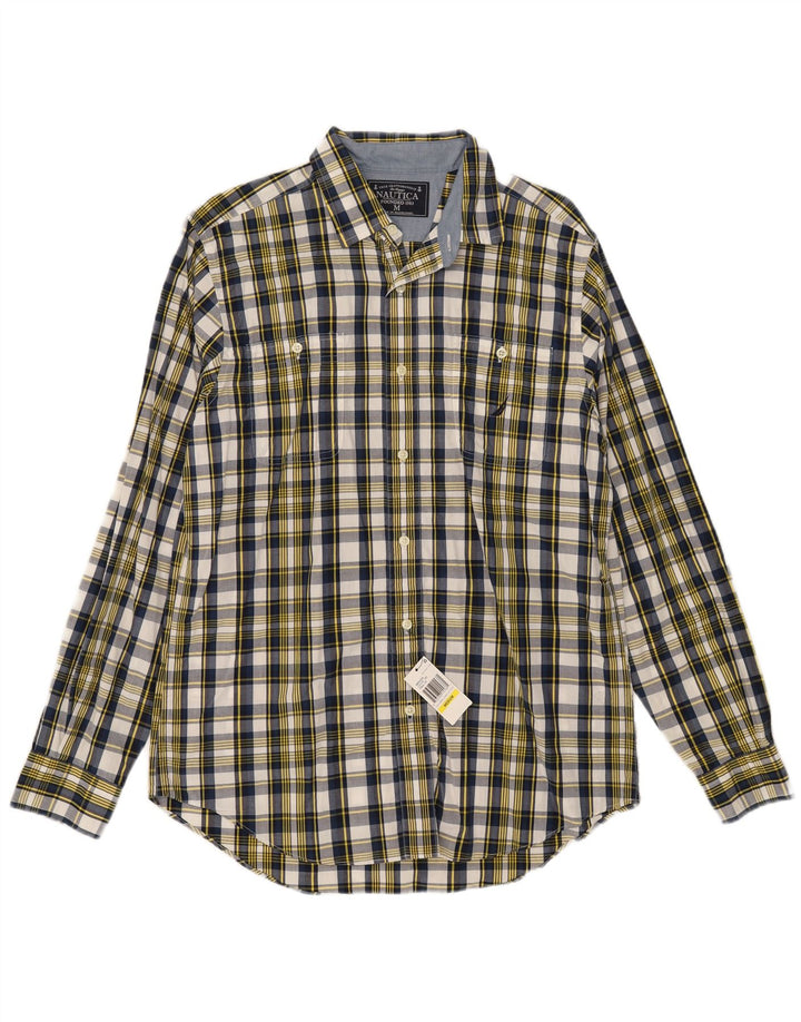Camisa Nautica Hombre Mediana Cuadros Multicolor Algodón