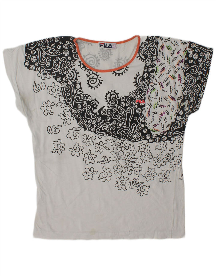 Camiseta Fila Mujer Top IT 44 Medium White Paisley