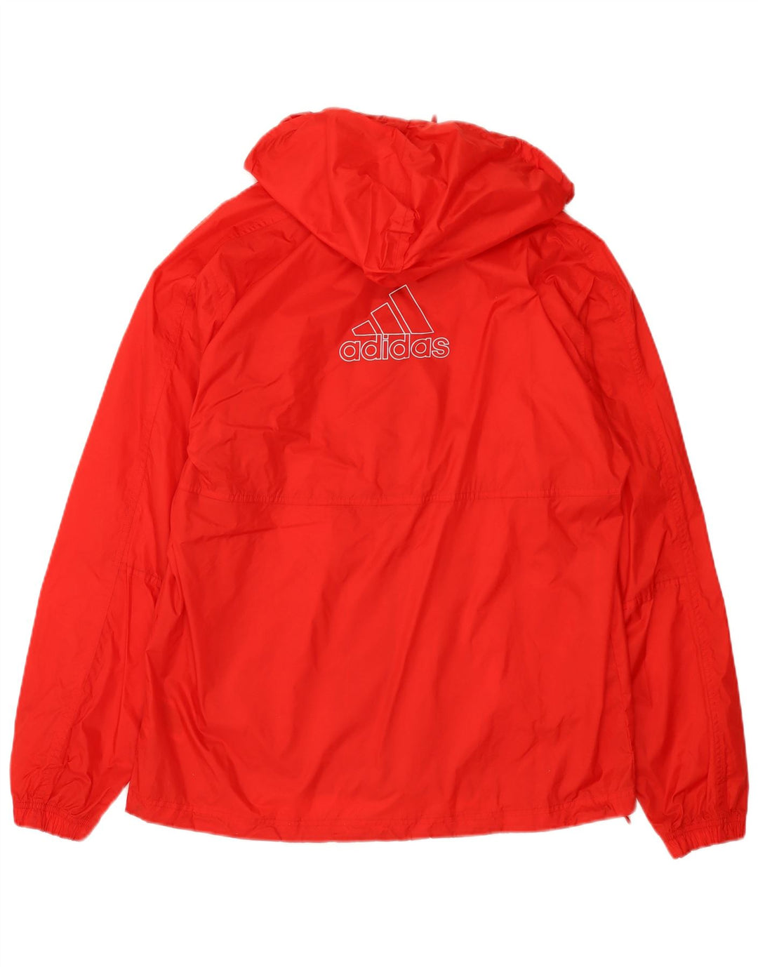 ADIDAS Chaqueta impermeable con capucha gráfica para hombre UK 36 Small Red Nylon