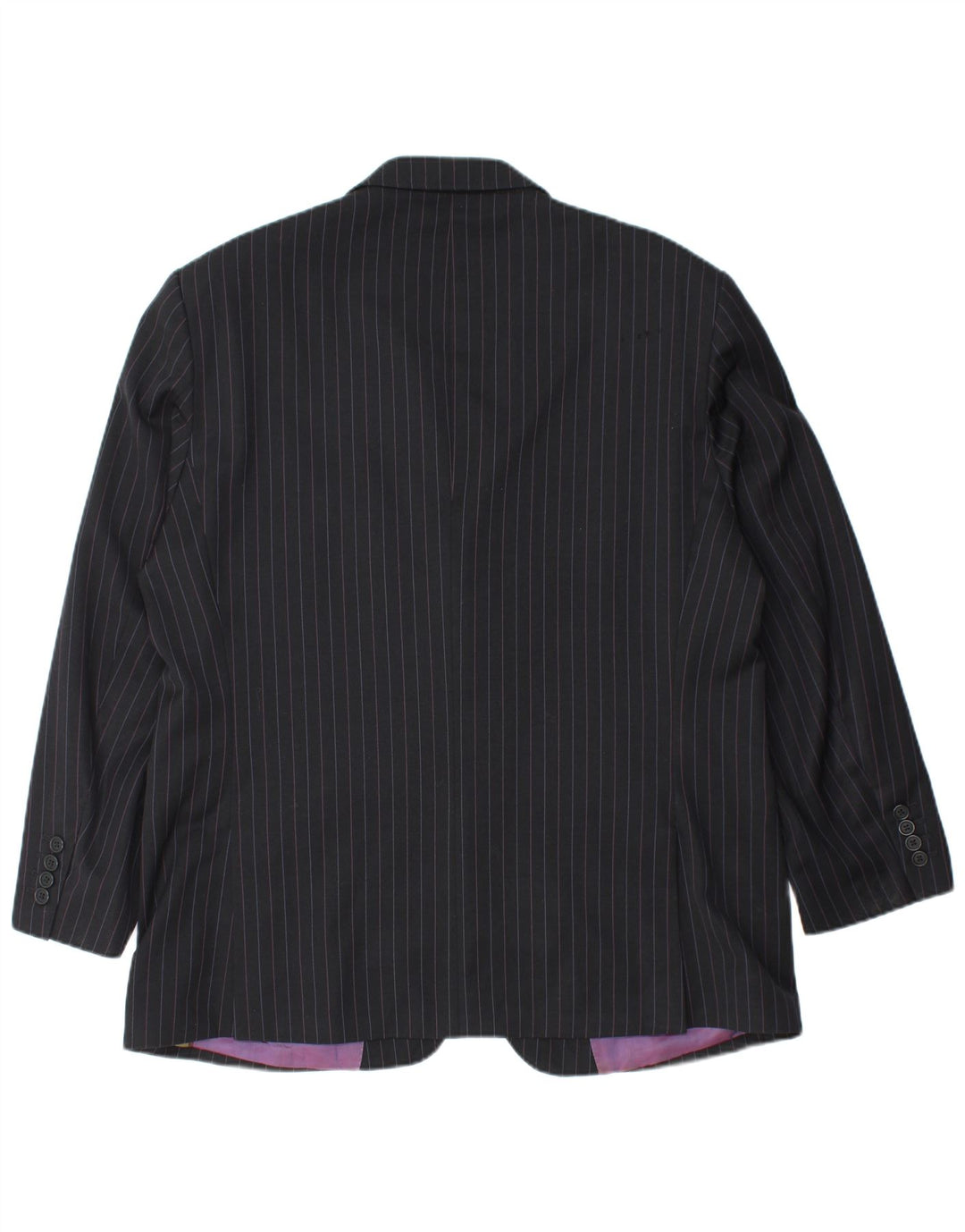 TED BAKER Chaqueta tipo blazer de 2 botones para hombre UK 44 2XL Lana negra a rayas