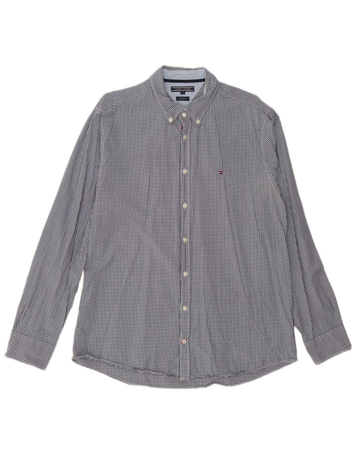 TOMMY HILFIGER Camisa Regular Fit Hombre XL Azul Marino Vichy