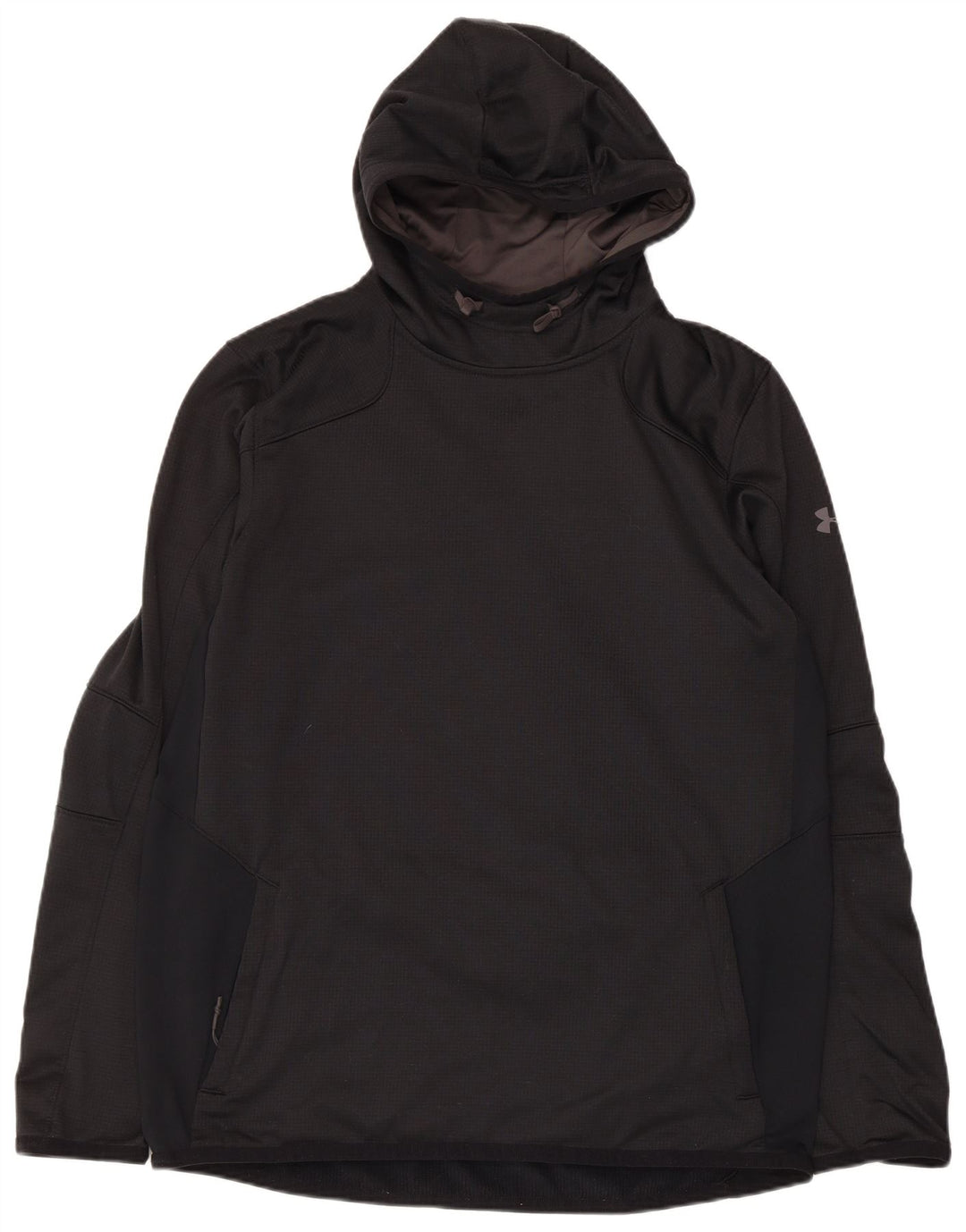 Under Armour Cold Gear Sudadera con capucha para hombre, talla grande, poliéster negro