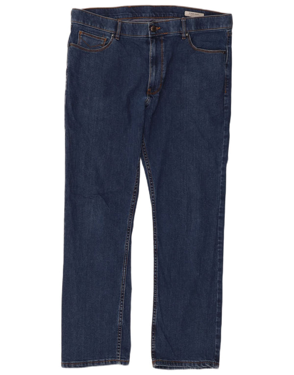 Marks & Spencer Vaqueros rectos para hombre W38 L31 Algodón azul
