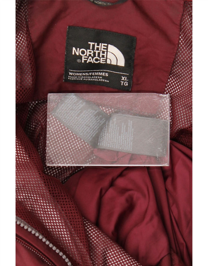 THE NORTH FACE Chaqueta impermeable con capucha extragrande para mujer UK 40 XL Granate Nylon
