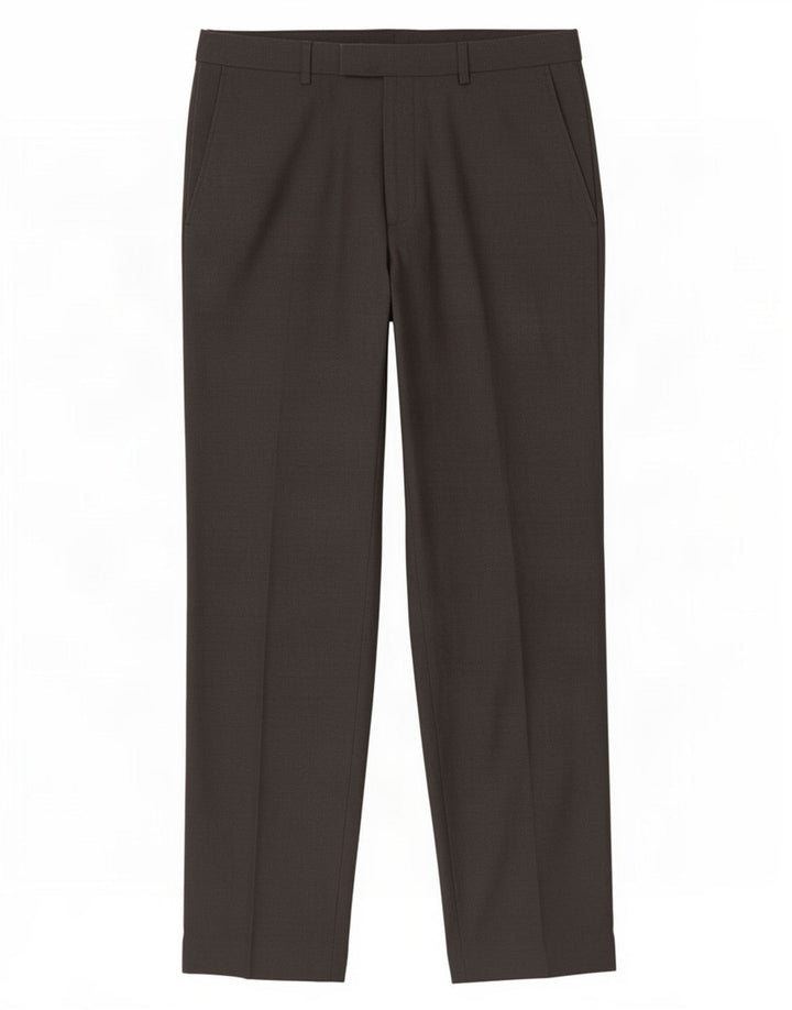 Marks & Spencer Pantalón de traje cónico para hombre W34 L31 Poliéster gris