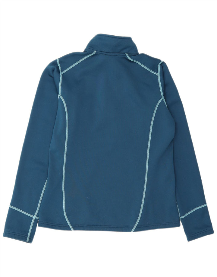 Rab Mujer Zip Neck Sudadera Jumper UK 12 Medio Azul Poliéster