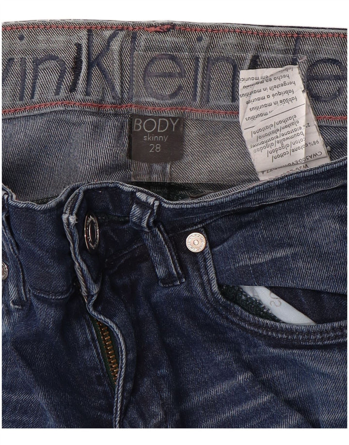 CALVIN KLEIN Vaqueros pitillo ajustados para mujer W28 L33 Algodón azul