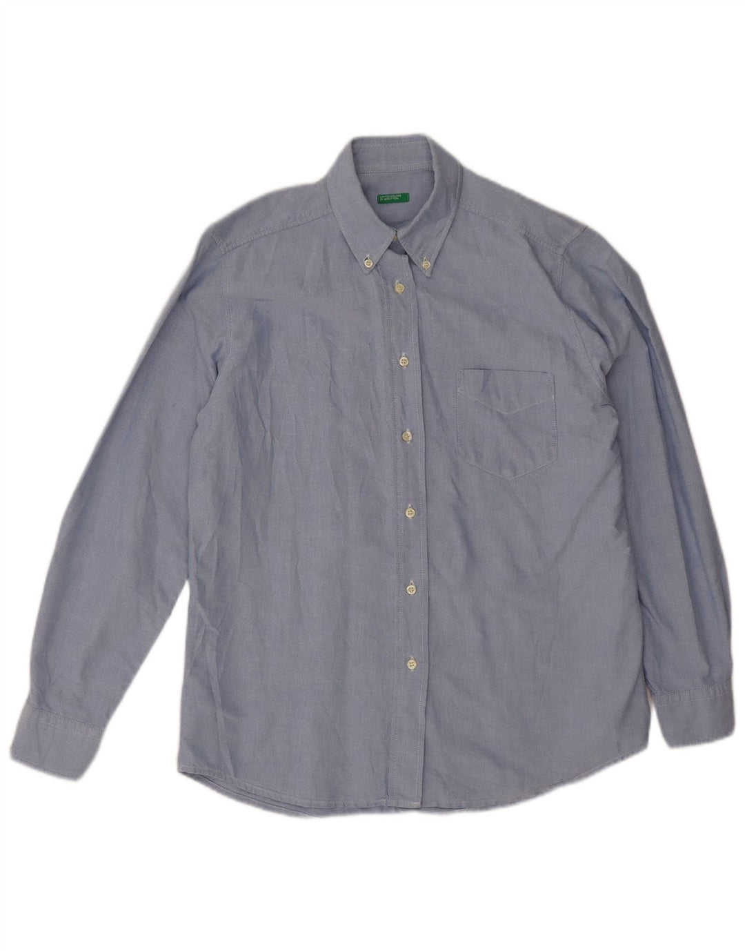 Camisa Benetton Mujer ES 40 XL Algodón Azul