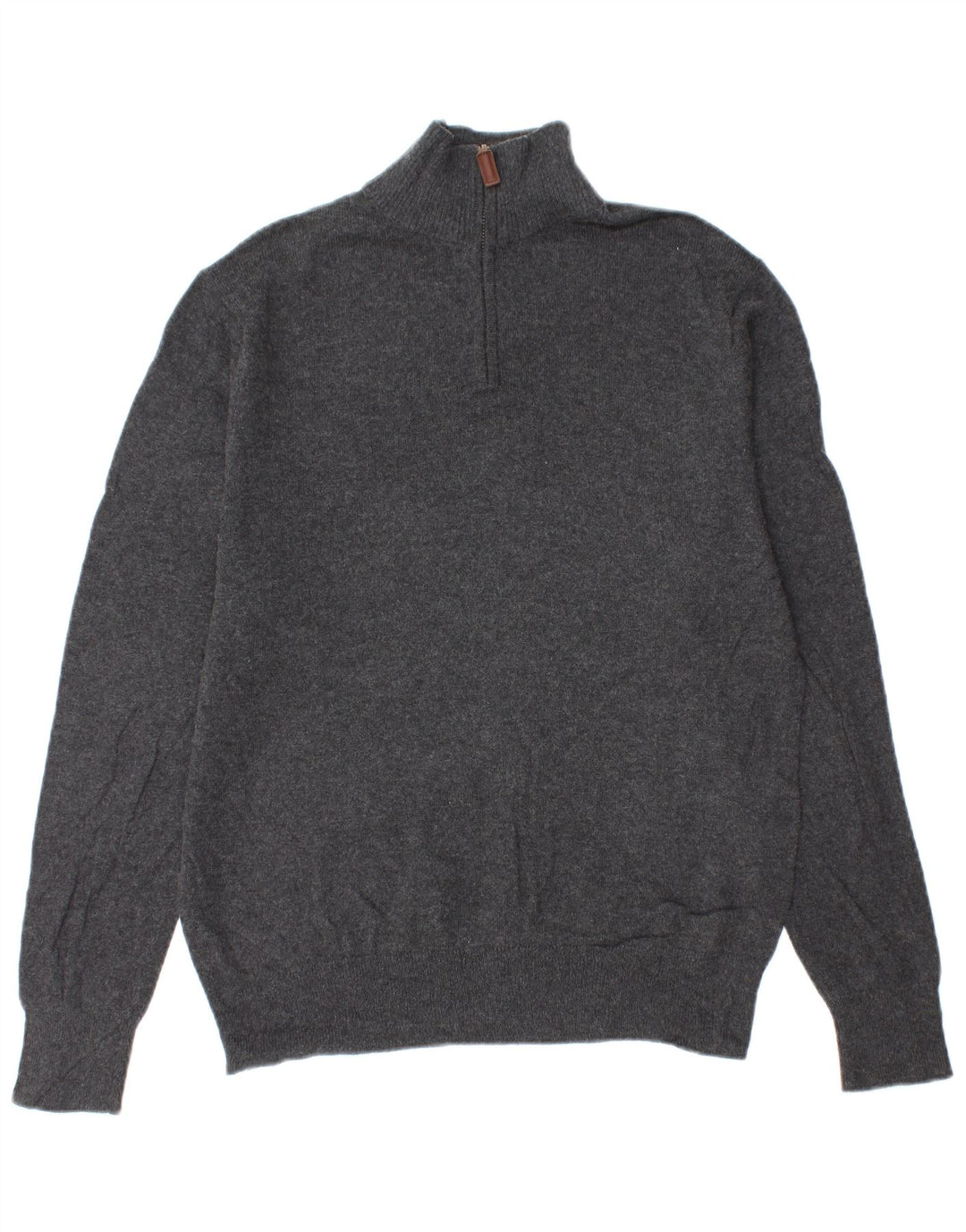 BONOBOS Jersey con cuello y cremallera para hombre de algodón gris medio