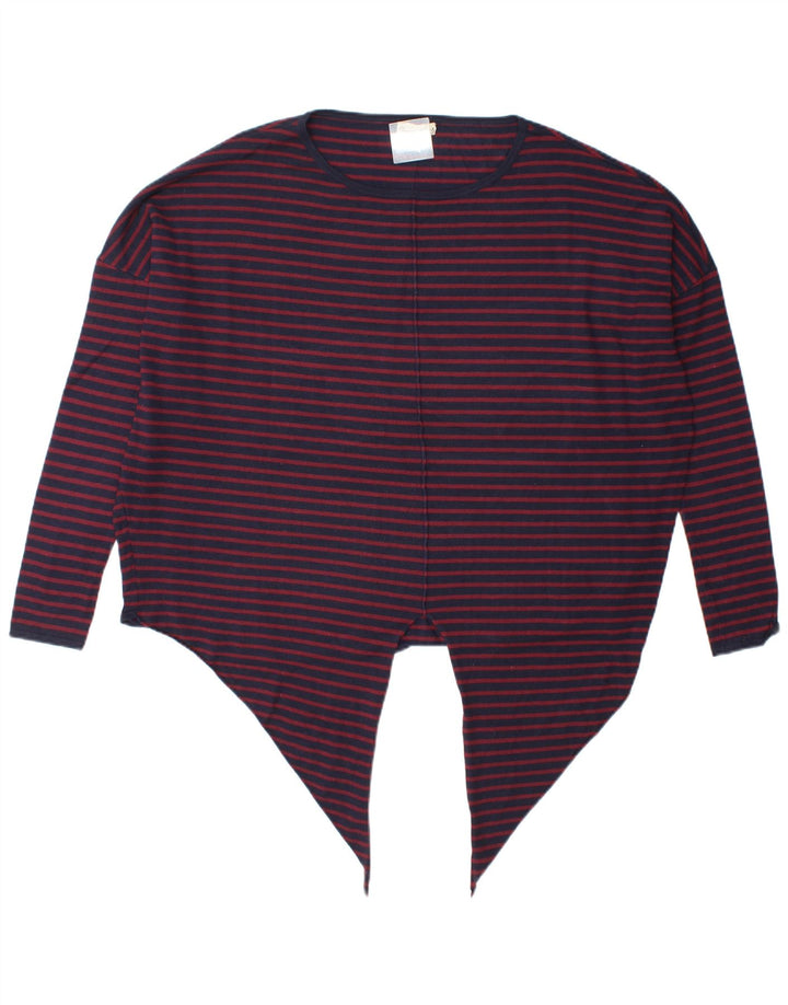 Phase Eight Top extragrande para mujer de manga larga UK 46 Large Azul marino a rayas
