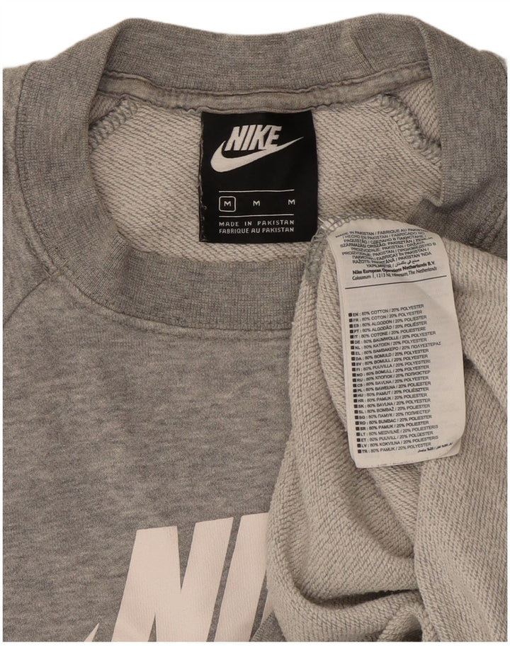 Nike - Sudadera gráfica para mujer, talla 40, algodón gris medio