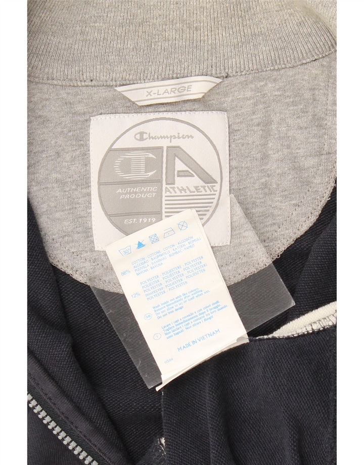 CHAMPION Chaqueta de chándal para hombre XL Azul marino Colorblock Algodón