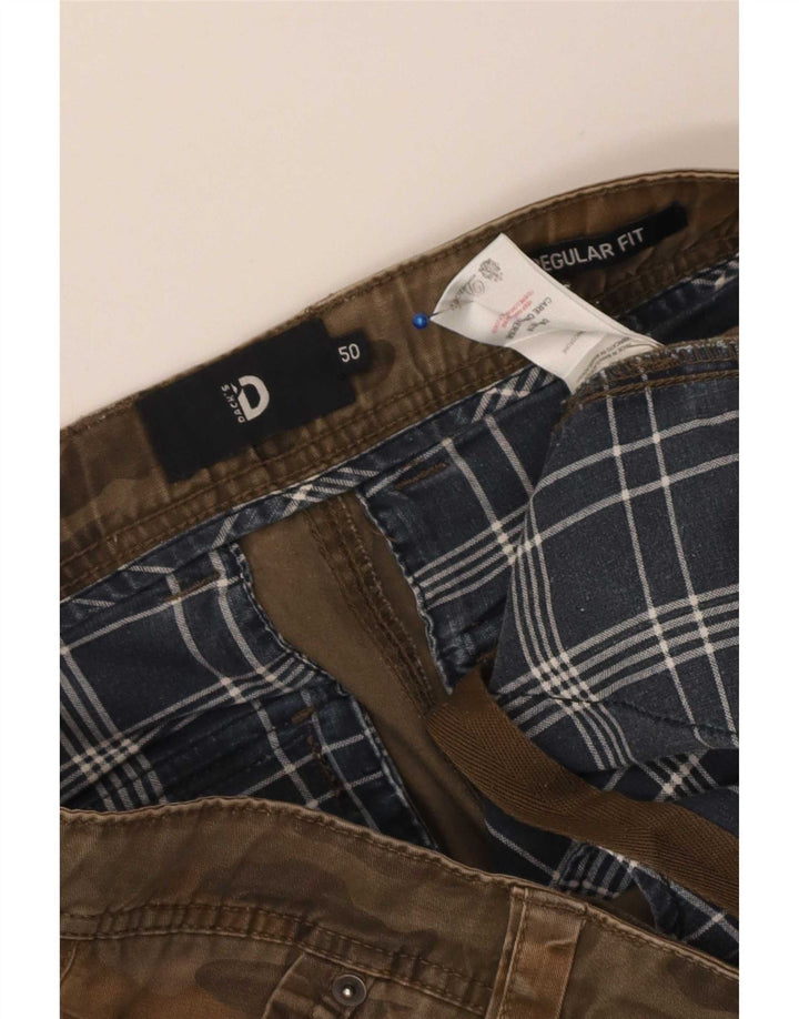 Dack's Pantalones cortos tipo cargo de ajuste regular para hombre IT 50 Large W36 Camuflaje marrón