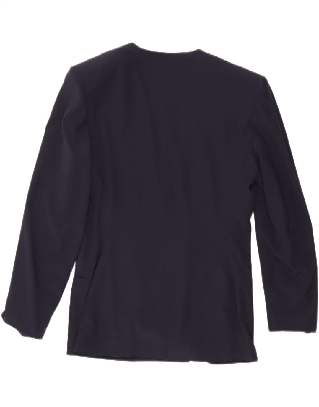 VINTAGE Chaqueta Blazer de Doble Pecho para Mujer IT 44 Azul Marino Medio
