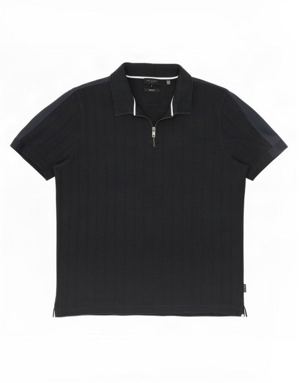 Ted Baker Polo regular para hombre talla 6 2XL algodón negro
