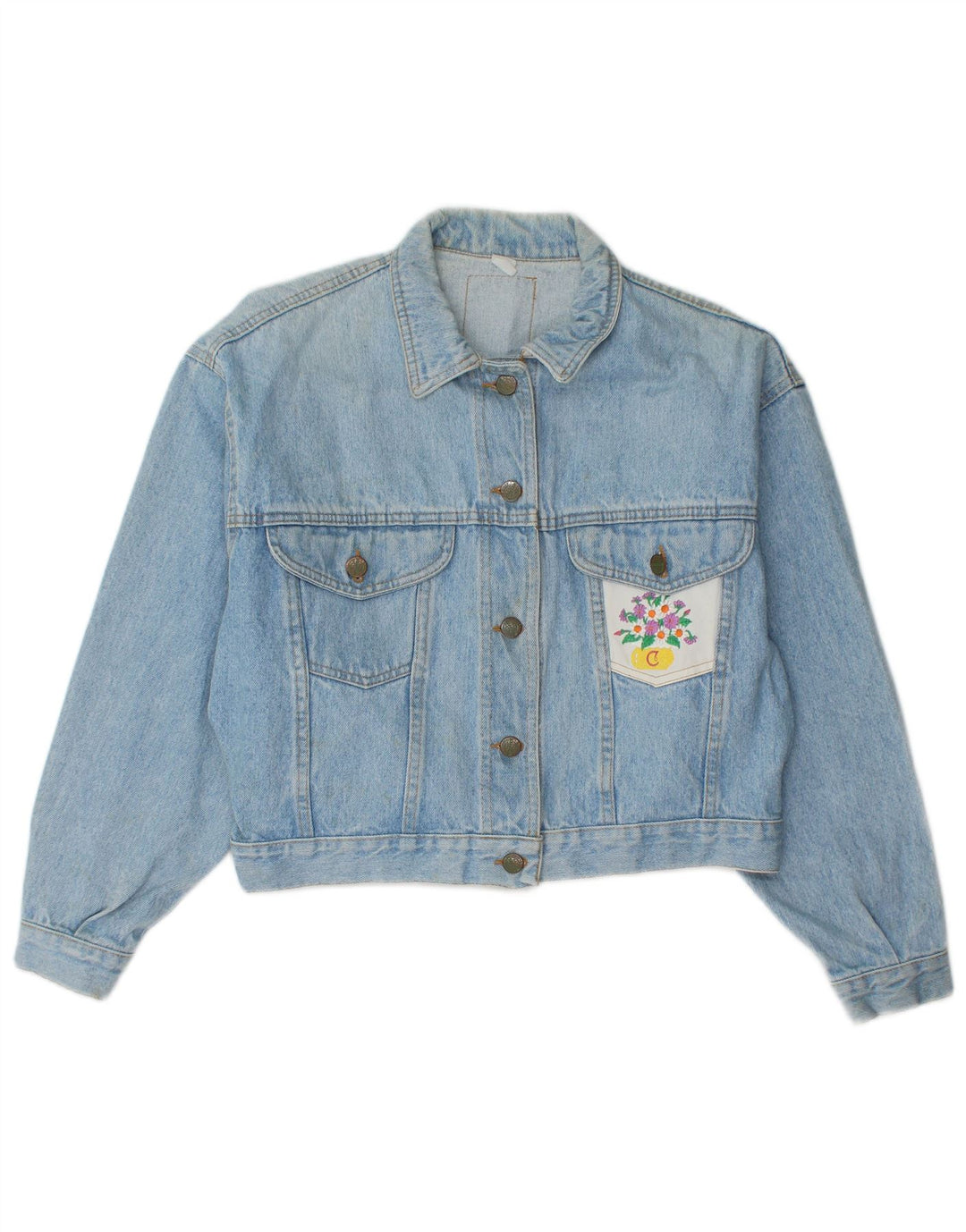 Weipper - Chaqueta vaquera corta para mujer, talla 40, color azul