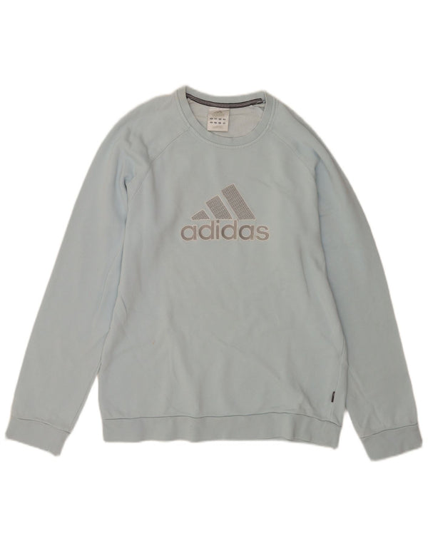 Adidas Hombre Sudadera Gráfica Jersey Pequeño Algodón Azul