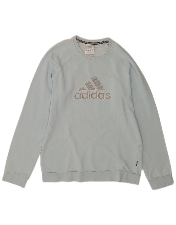 Adidas Hombre Sudadera Gráfica Jersey Pequeño Algodón Azul