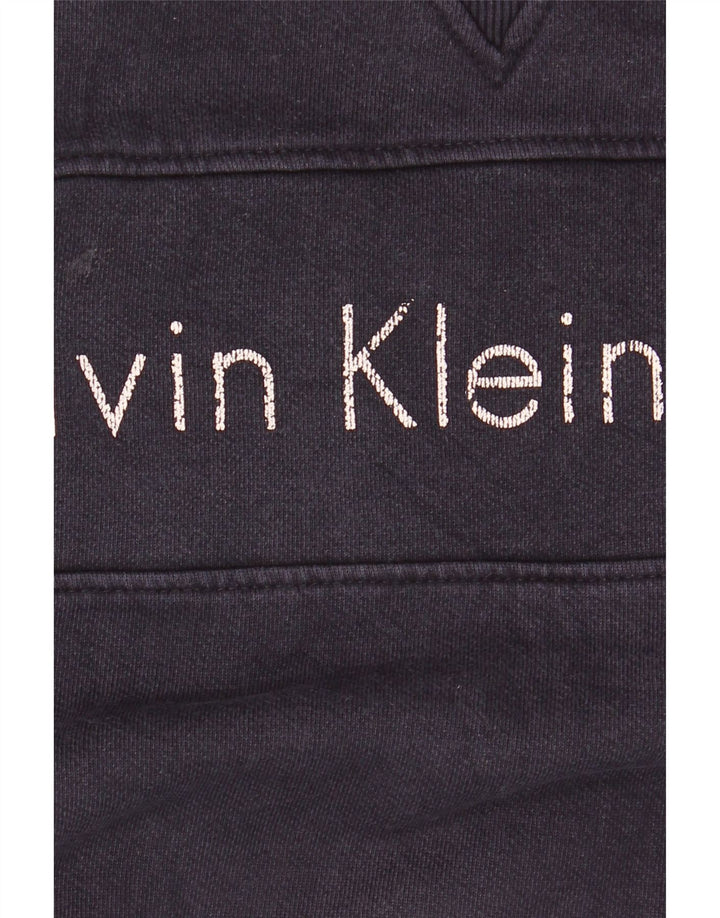 Calvin Klein Jeans Mens Graphic Sudadera Jumper Grande Azul Marino
