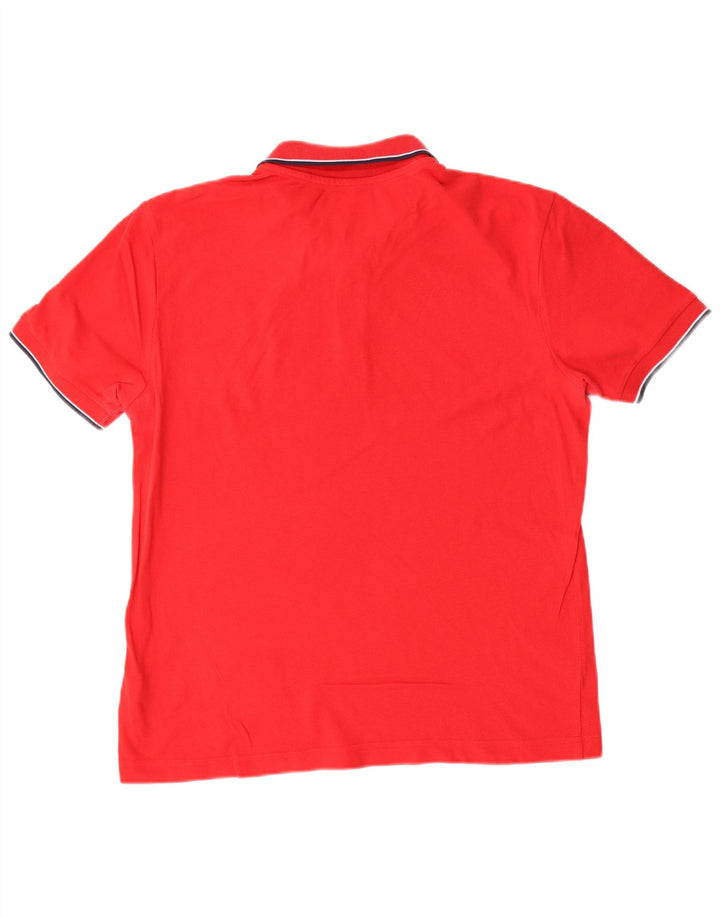 KAPPA Polo para hombre grande de algodón rojo