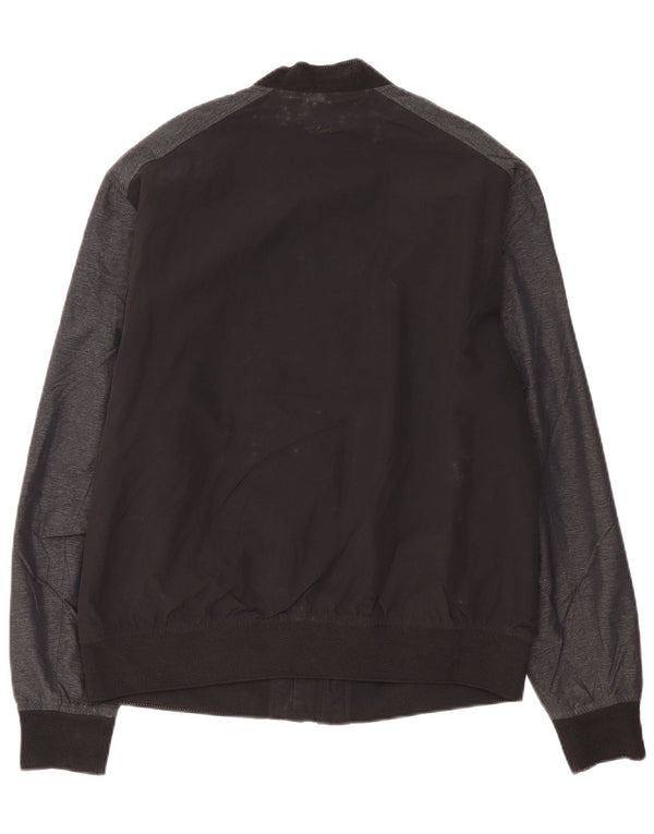 MARKS & SPENCER Chaqueta bomber para hombre UK 40 Large Poliamida negra con bloques de color