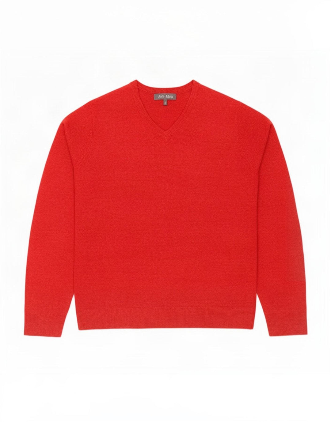 Marks & Spencer Suéter con Cuello en V para Hombre Acrílico Rojo Medio