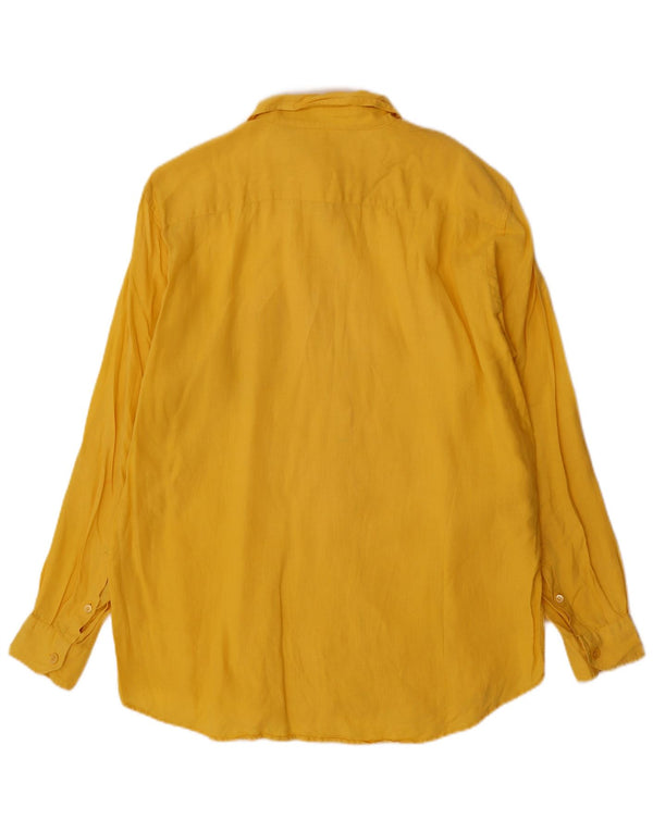 Camisa Max Mara Mujer UK 40 XL Lino Amarillo