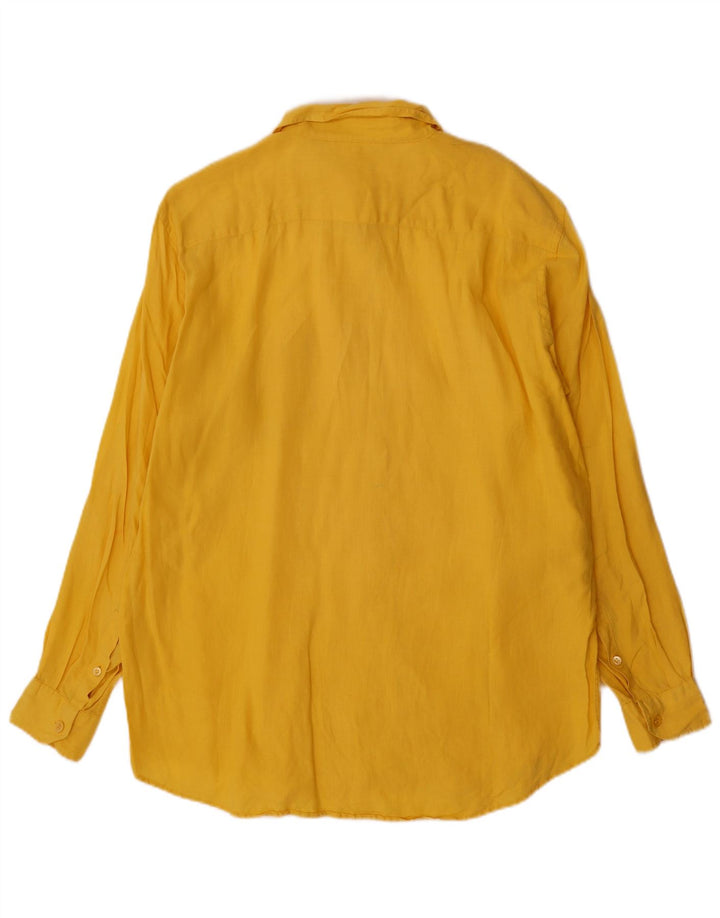 Camisa Max Mara Mujer UK 40 XL Lino Amarillo