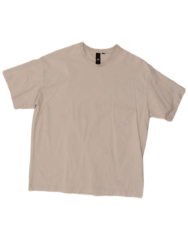 Adidas - Camiseta gráfica para hombre, talla grande, algodón blanco