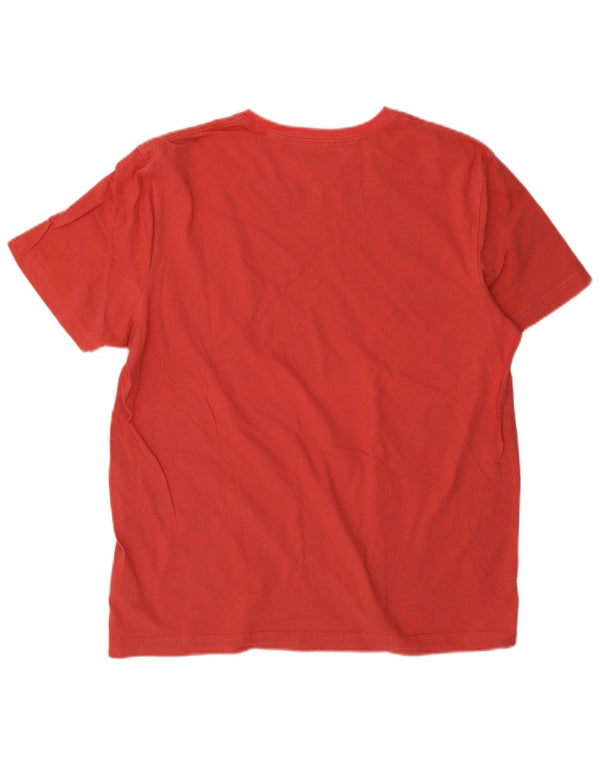 Tommy Hilfiger Mens T-Shirt Top Large Pink Cotton