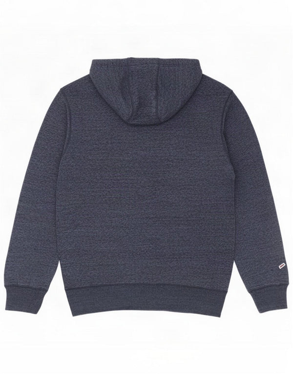 Champion Sudadera con capucha estampada para hombre, talla grande, algodón moteado en azul marino