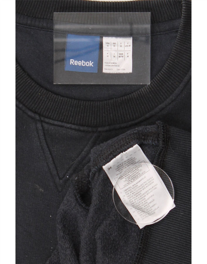 FILA Mens Sweatshirt Jumper Medium Navy Blue Cotton Vintage Fila and Second-Hand Fila from Messina Hembry 