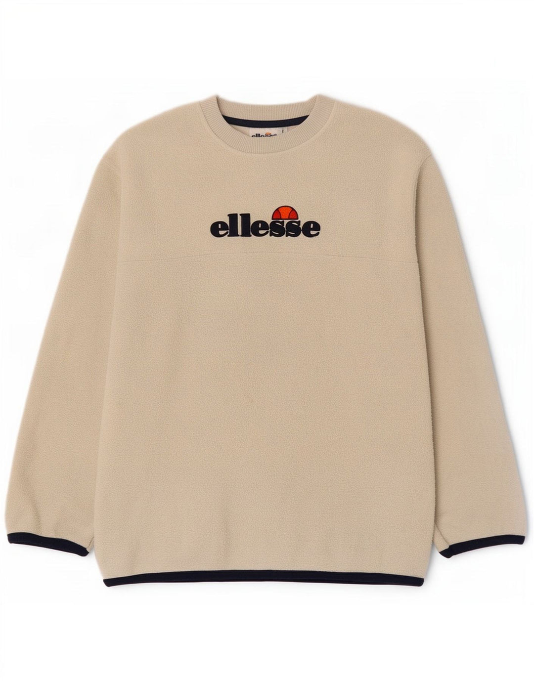 Ellesse Hombre Graphic Fleece Jumper Small Beige Poliéster