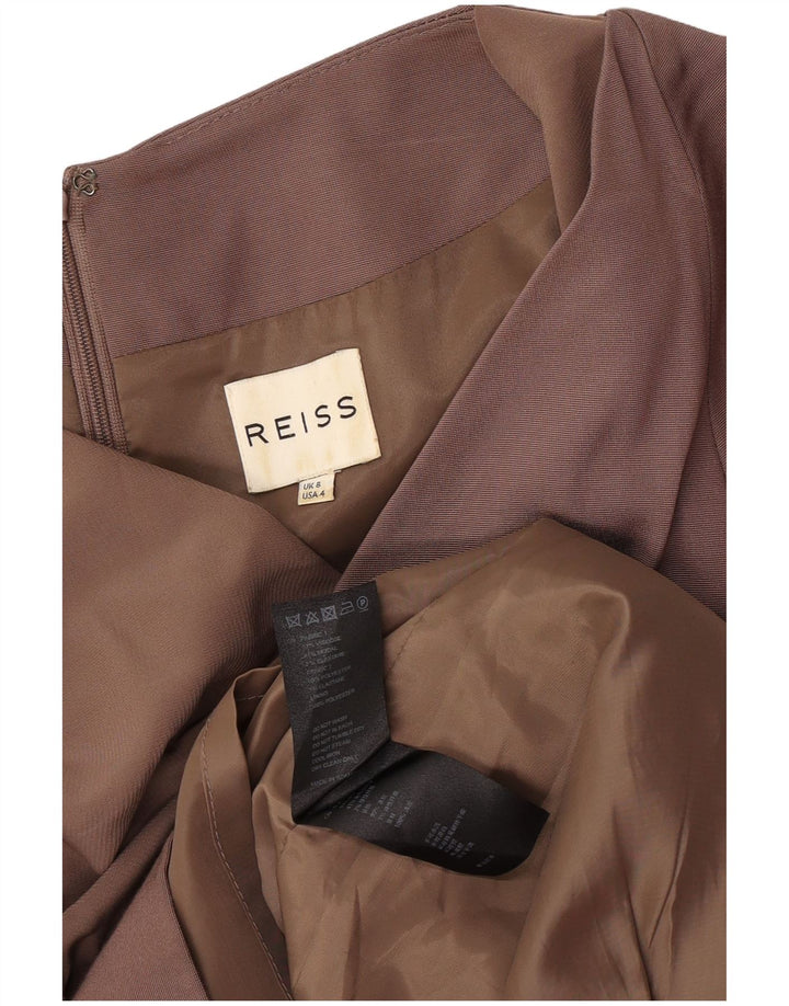 Vestido tubo Reiss para mujer UK 8 Small Viscosa marrón