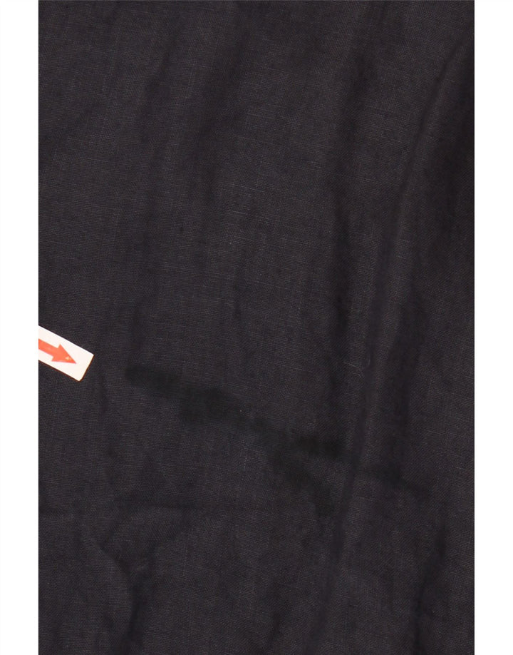 Vintage hombres bomber chaqueta Reino Unido 40 grande azul marino rayas lino