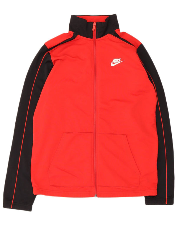 Nike Chaqueta de chándal para niños 13-14 años XL Rojo Colorblock Poliéster