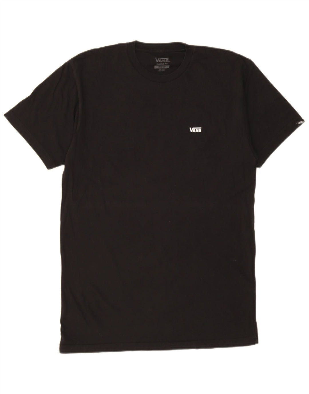 Camiseta Vans Classic Fit para hombre, talla mediana, algodón negro